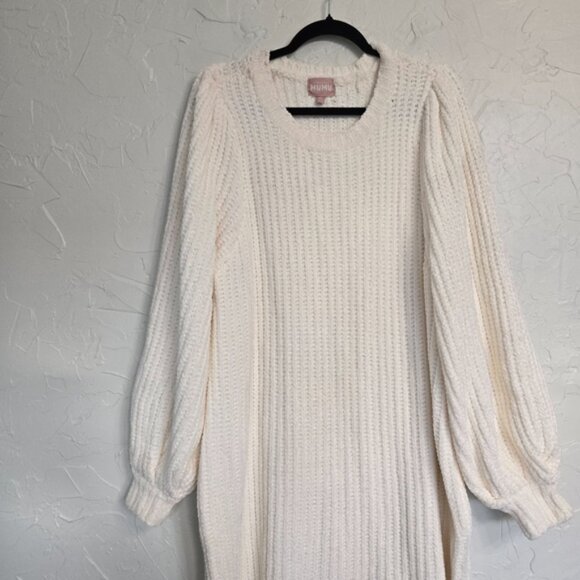 Mumu Cream Chenille Knit Dixon Sweater Dress - Picture 5 of 11